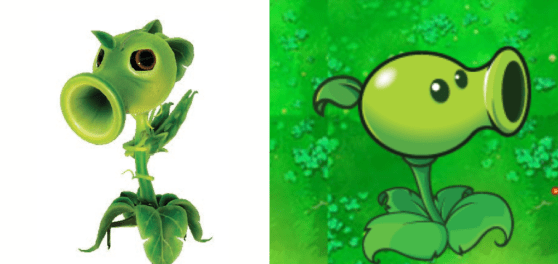 Plants vs Zombies Garden Warfare Peashooter Comparison