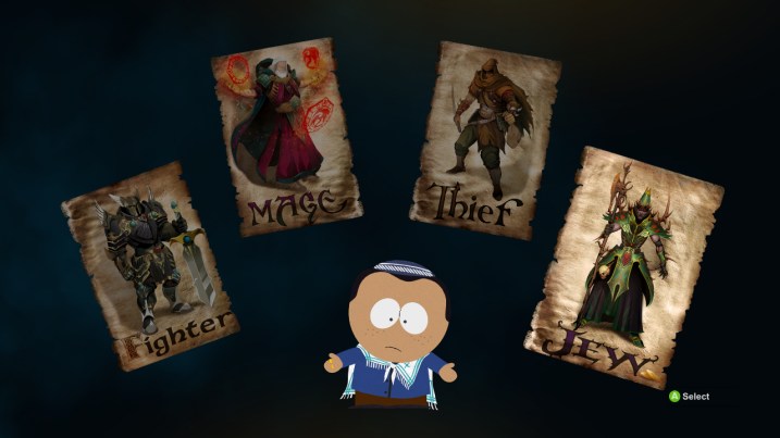The Jew is its own class in South Park: The Stick of Truth. And it's a hoot.