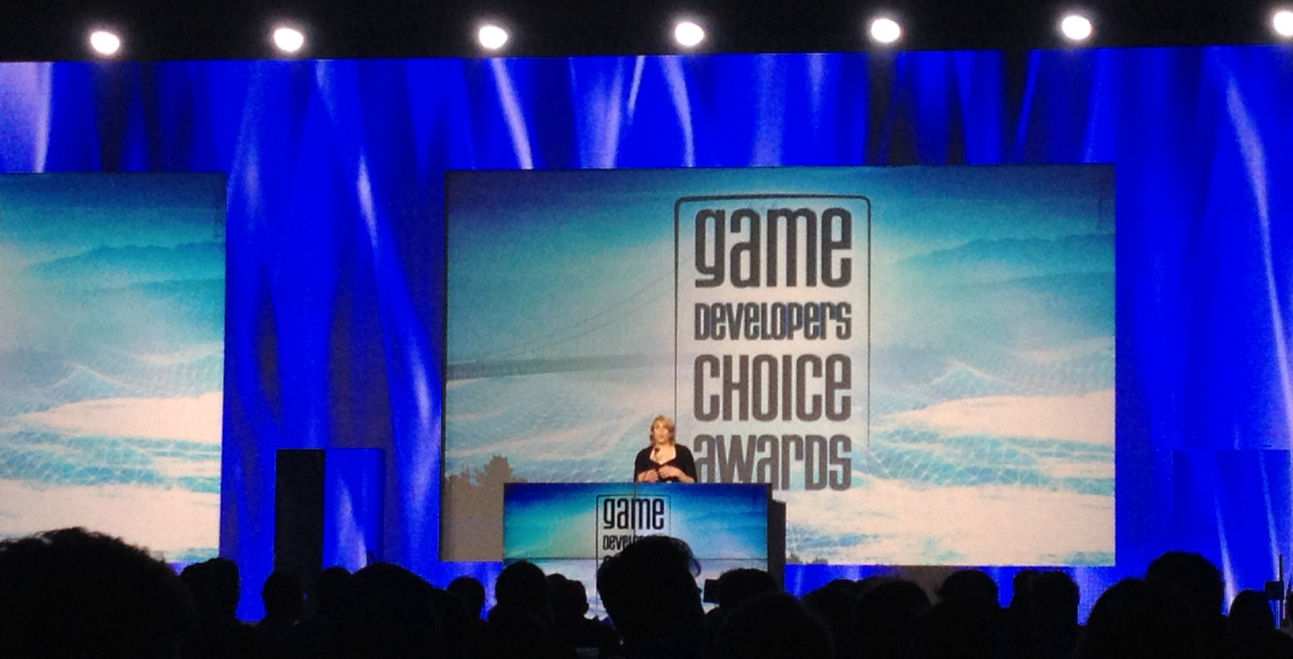 Respawn Community Manager Abbie Heppe hosts the 2014 Game Developers Choice Awards