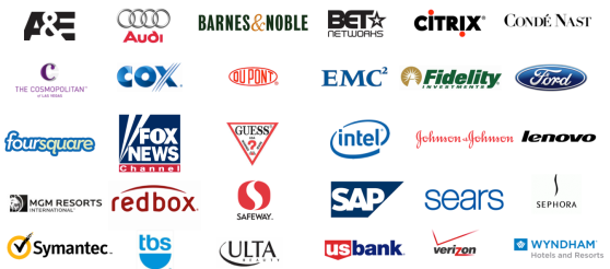 Some of the brands presenting at Adobe's marketing summit