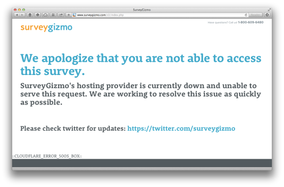 surveygizmo down