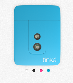 The Tinké, a tiny device for measuring heart rate and blood oxygenation.