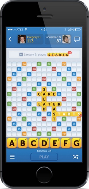 The new Words With Friends