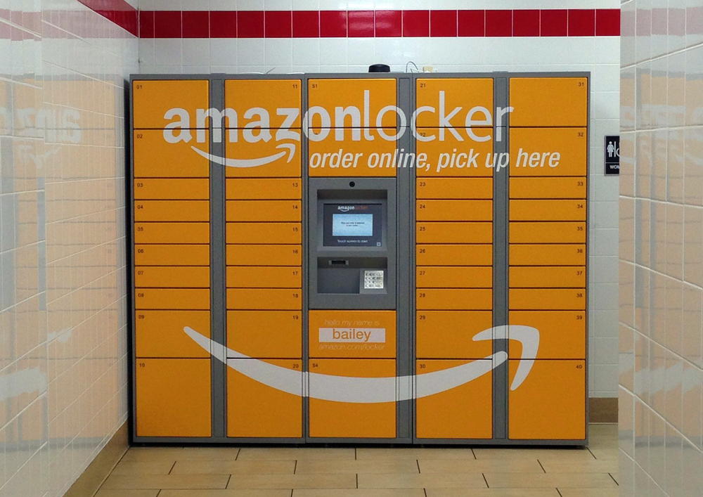 An Amazon locker in San Francisco, California.