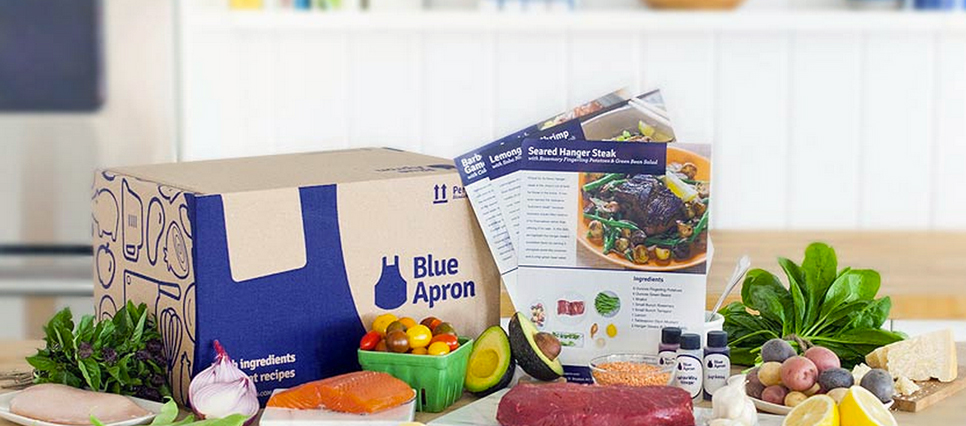 A Blue Apron "meal kit."