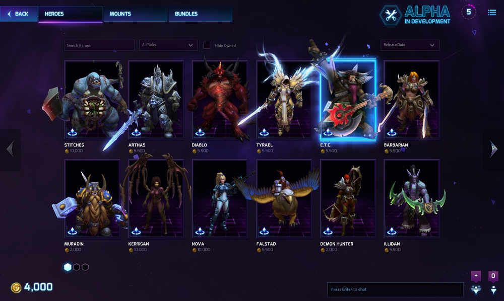 A picture of a character select screen with ten iconic Blizzard characters as the choices.