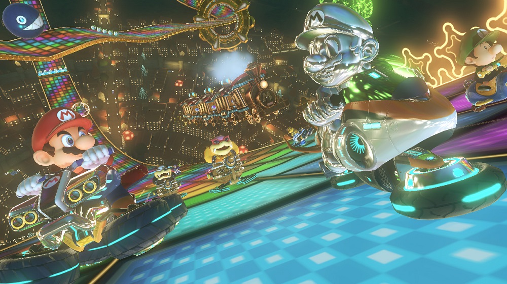 No, those aren't landspeeders. Mario Kart 8 had anti-grav karts now.