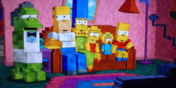 Minecraft and 'The Simpsons' — watch Homer and the gang's blocky couch gag