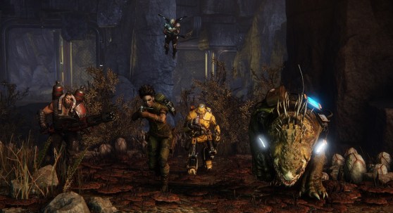Evolve hunters, with Daisy on the right.