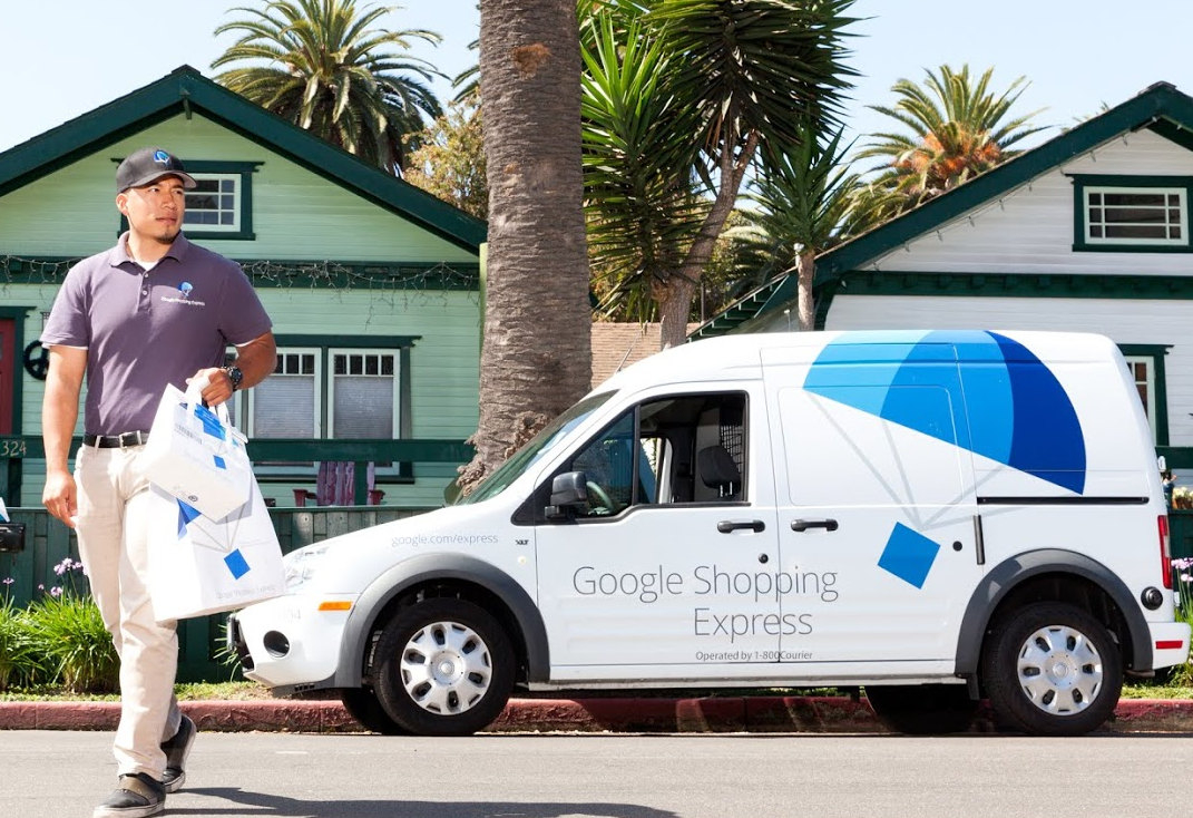 Google Shopping Express, making a delivery in LA.