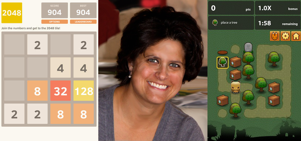 Julie Uhrman is another 2048 addict, and she also enjoys Triple Town's quick timed mode.