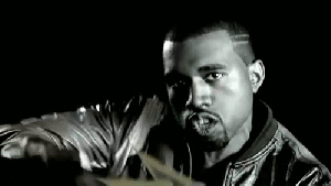 Kanye West making it rain. 