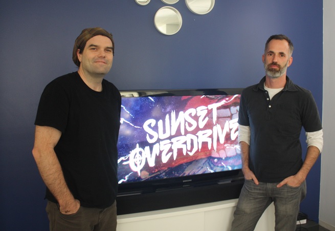 Marcus Smith and Drew Murray of Insomniac. Creators of Sunset Overdrive