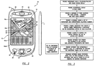 Two diagrams from AGIS's patent describe a way of showing people on a map and allowing them to call one another by clicking on symbols.