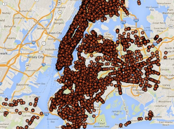 Payphone density in NY