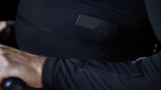 OMsignal's sensor box, which can be moved from shirt to shirt