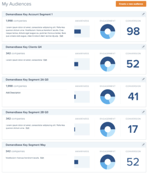 Audience segmentation in DemandBase