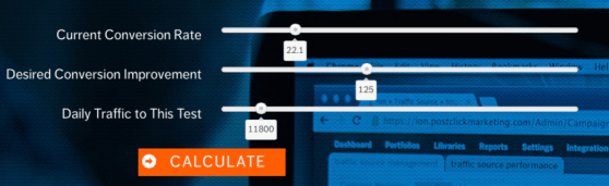 An example marketing app for a multivariate testing technology provider.