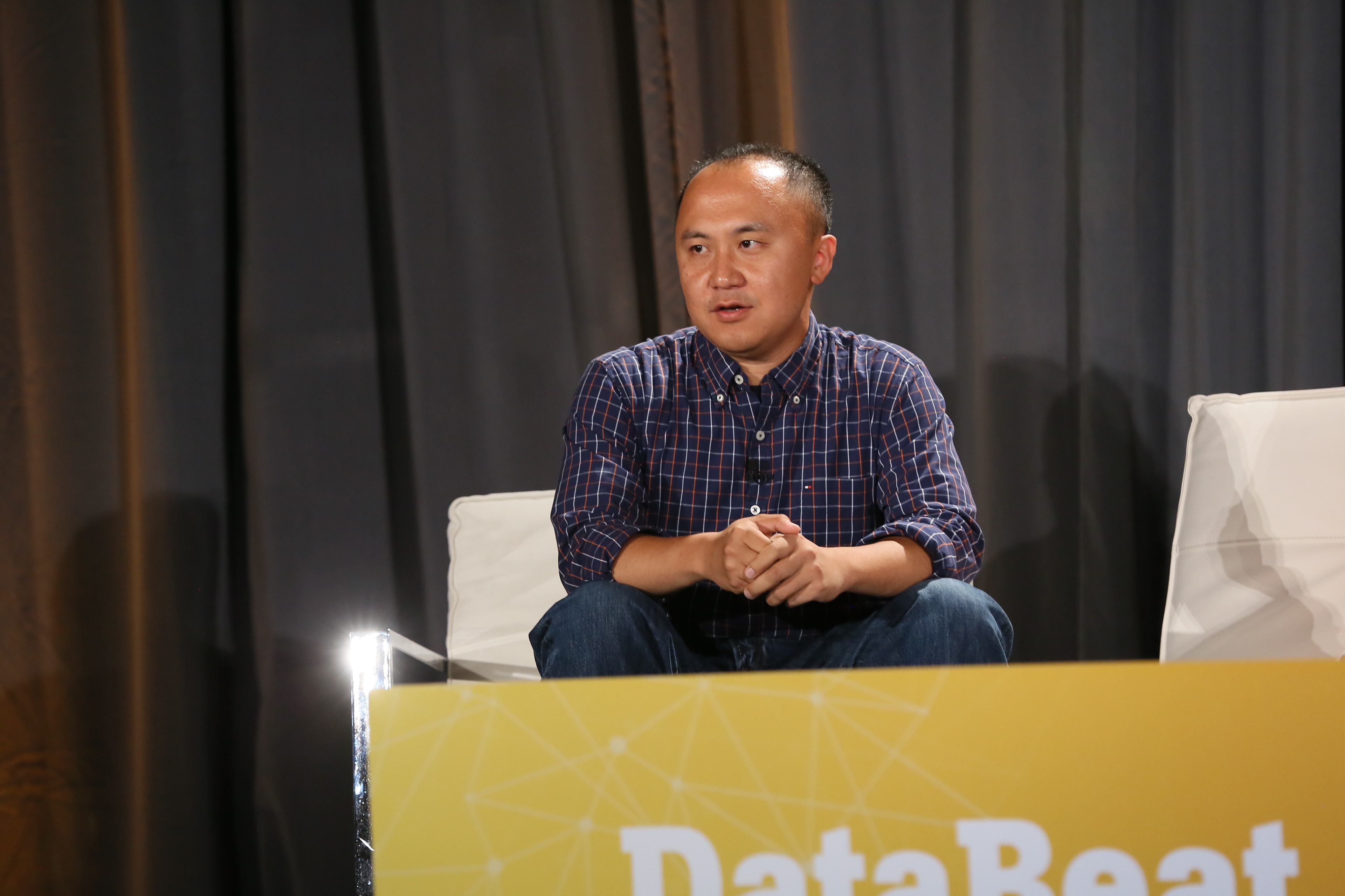 Simon Zhang, senior director of business analytics at LinkedIn, on-stage at VentureBeat's DataBeat conference Monday.