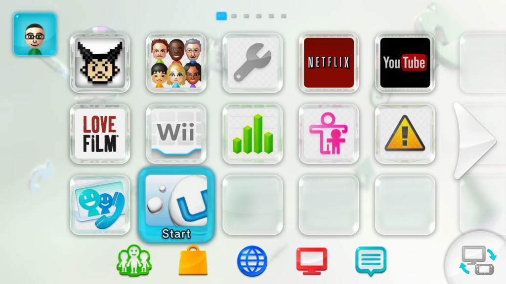 It looks out like the Wii menu.