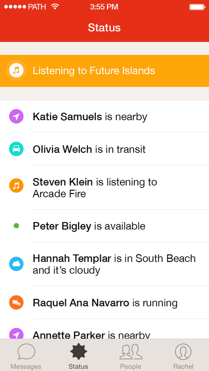 Talk's Ambient Status feature