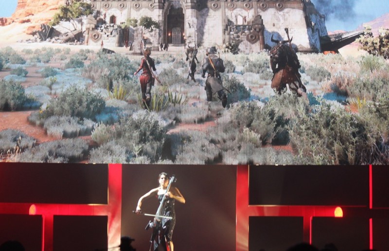 EA opened its Dragon Age: Inquisition briefing at E3 with a cellist Irina Chirkova.