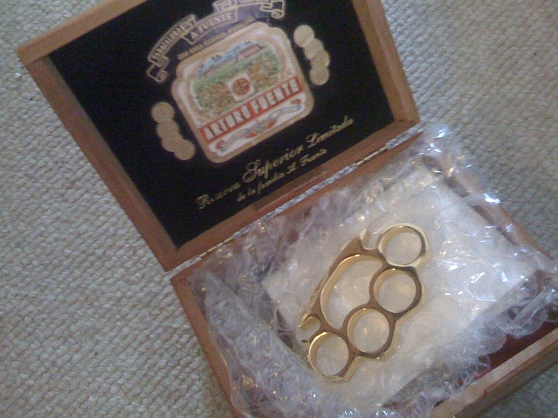 EA shipped these brass knuckles out to journalists.