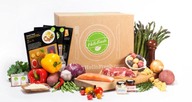 A HelloFresh box.