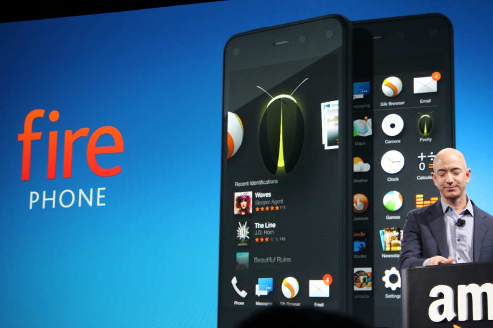 Amazon CEO Jeff Bezos introduces the Fire Phone.