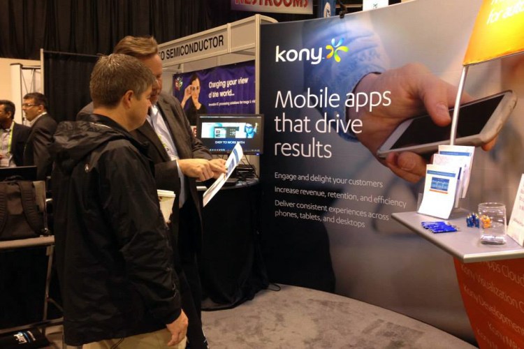 The Kony booth at the Telematics Detroit 2014 conference.