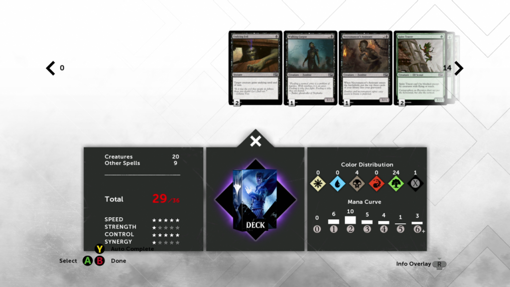 Magic 2015 can find automatically find you cards that play well together.