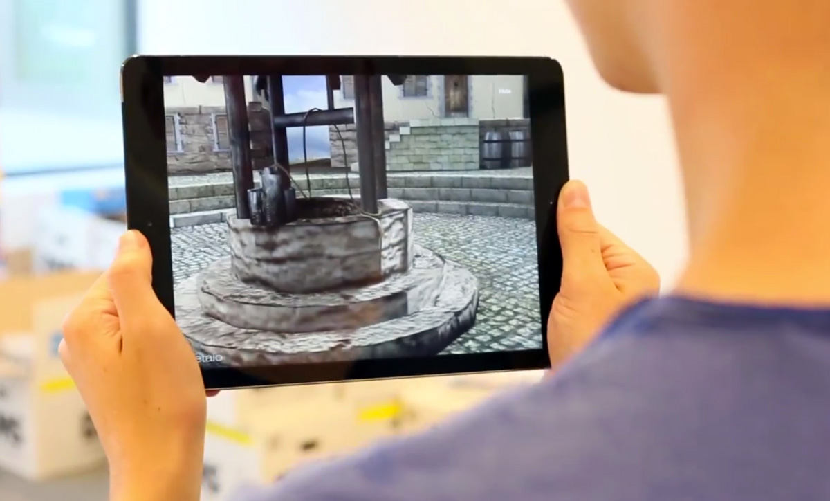 Metaio's new tech can anchor a virtual environment to a device's position and perspective.