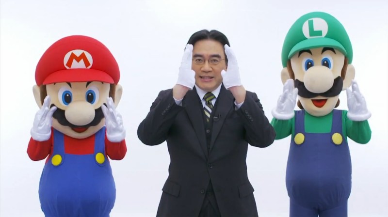 Nintendo president Satoru Iwata during one of his Nintendo Direct video events.