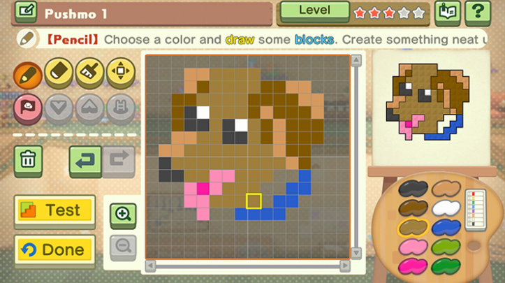 Pushmo World's level editor is super easy to use.