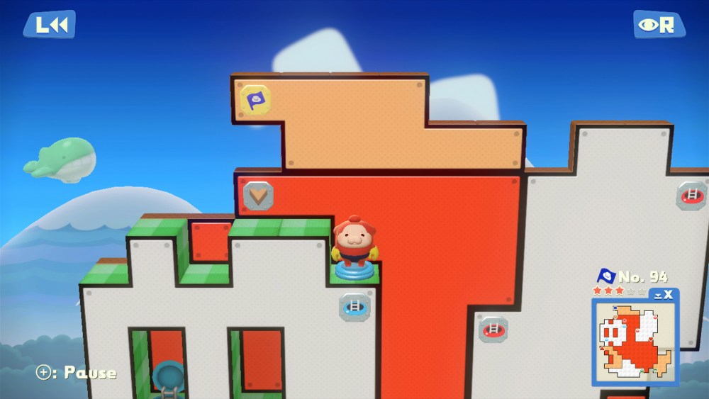 Pushmo World's level feature some familiar characters.