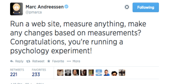 Facebook investor Andreessen sarcastically defends Facebook's mood experiment