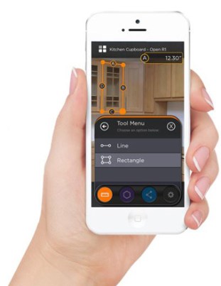 An image showing Smart Picture's measurement tools for its smartphone app.