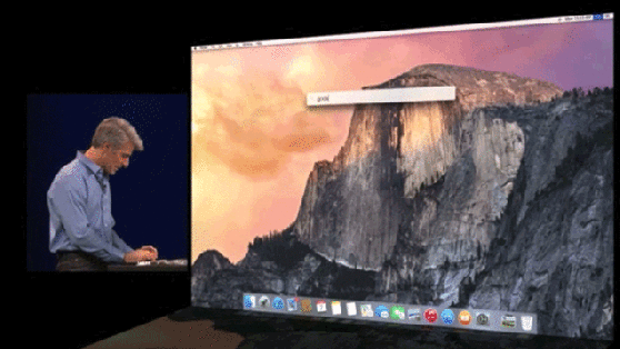Spotlight being demoed at Apple's WWDC 2014
