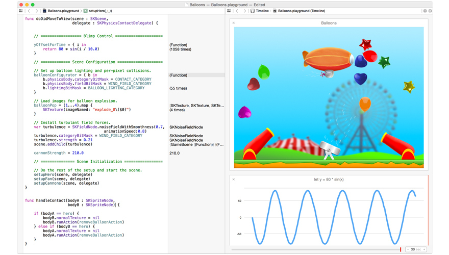 A look at Swift’s “Playground” development environment.