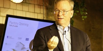 Eric Schmidt: Europe's The Factory 'is perfect for the renaissance to come'