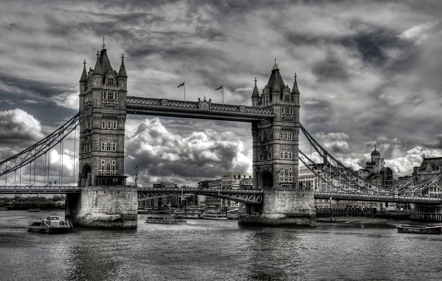 The Tower Bridge of London.