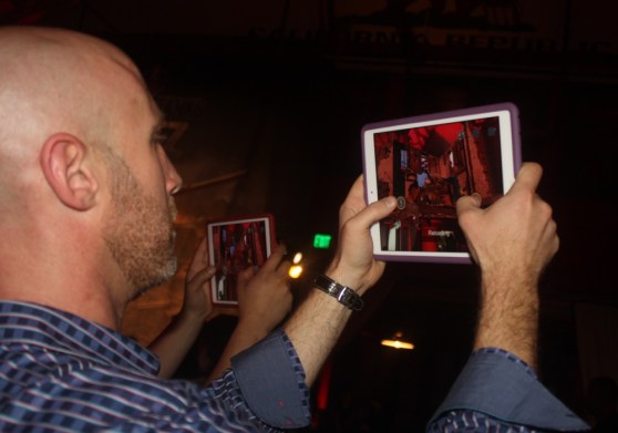 World of Tanks augmented reality game at Wargaming's party.