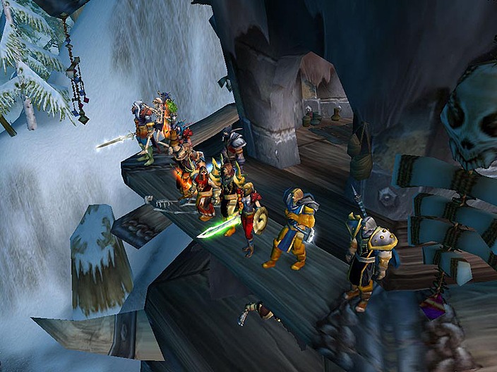 Warcraft players surveying the battlefield.