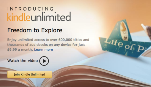 A screenshot of the now removed webpage for Amazon's Kindle Unlimited service.