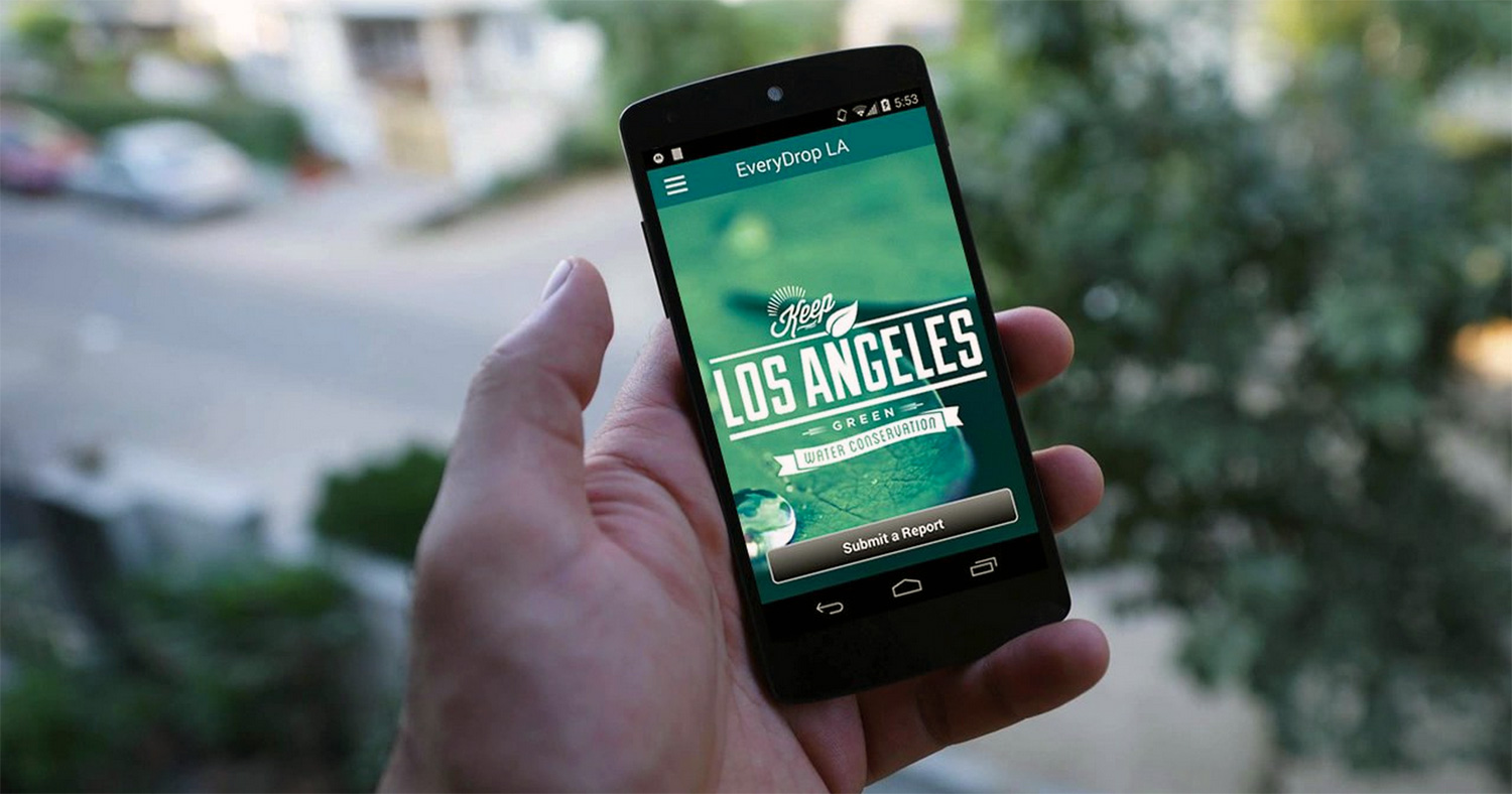 The "EveryDrop LA" app helps curb water waste and promote water conservation in Los Angeles.