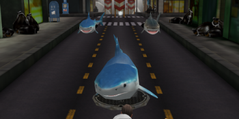 The original Frogger vs. Sharknado: The Game