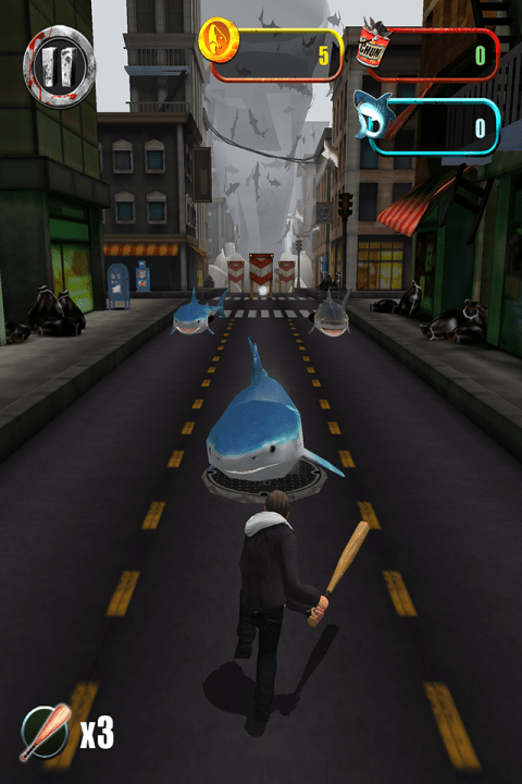 Sharknado Fin with bat