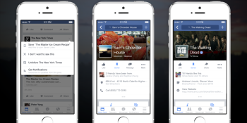 Facebook now lets you 'save' links, music, and places for later