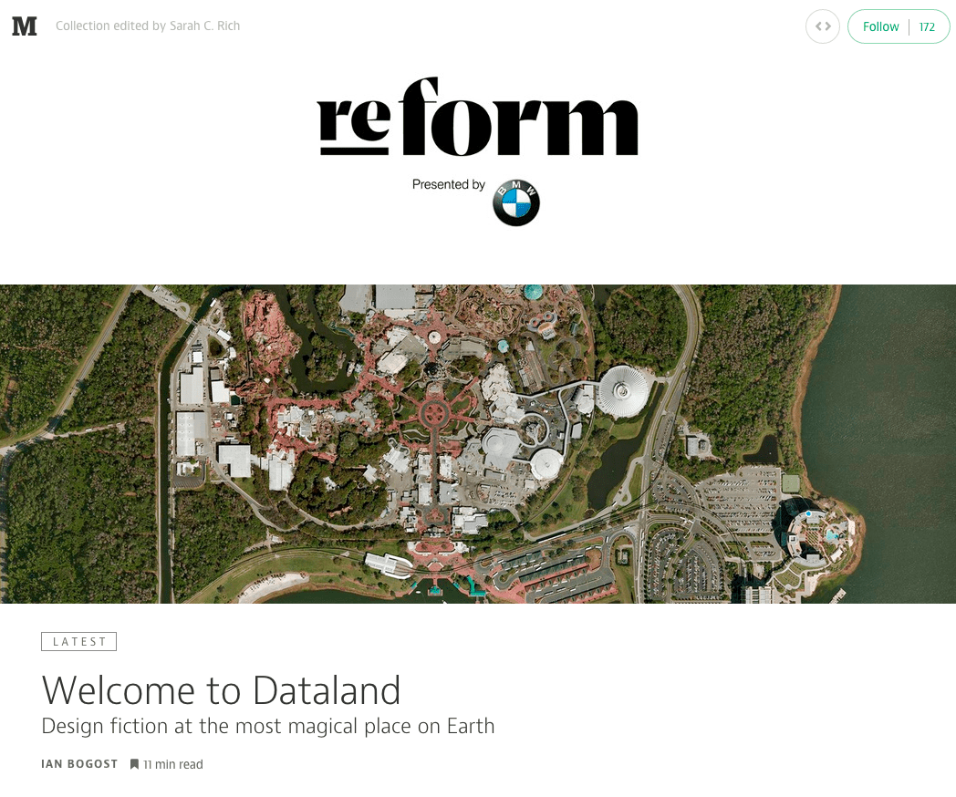 Medium's Re:form collection of curated stories