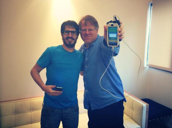 Yo co-founder Moshe Hogeg and Robert Scoble.